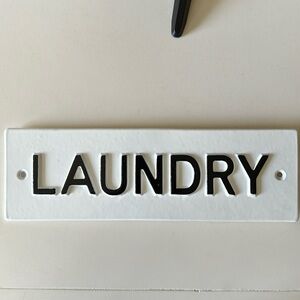 Hearth and Hand Laundry Sign